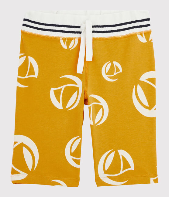 Bermudas de punto de niño amarillo BOUDOR/blanco MARSHMALLOW