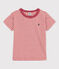 Camiseta de algodón a rayas para niño rosa PAPI/beige AVALANCHE