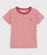 Camiseta de algodón a rayas para niño
