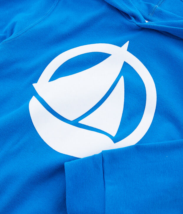 Sudadera infantil con capucha azul