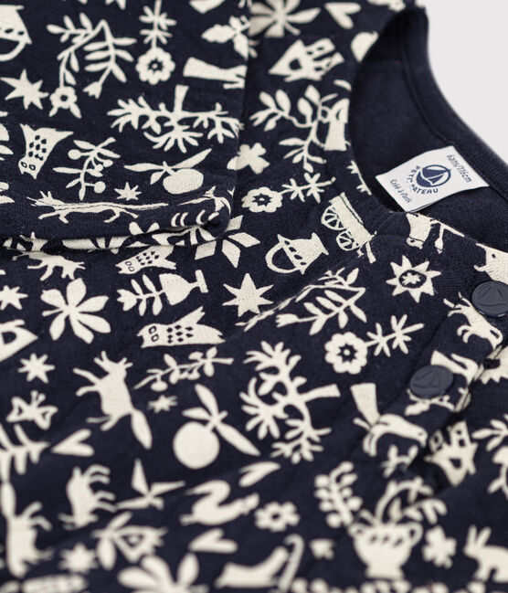 Vestido con estampado de manga larga de túbico de niña azul SMOKING/ AVALANCHE