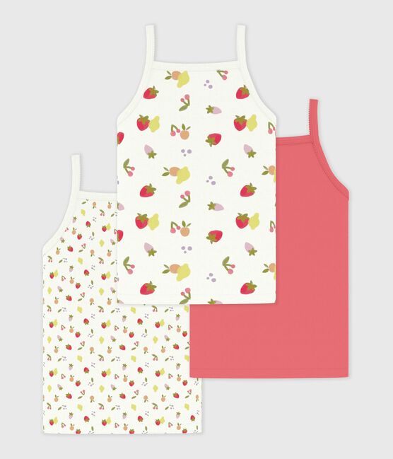 Juego de camisetas infantiles de tirantes de algodón con estampado de frutas variante 1