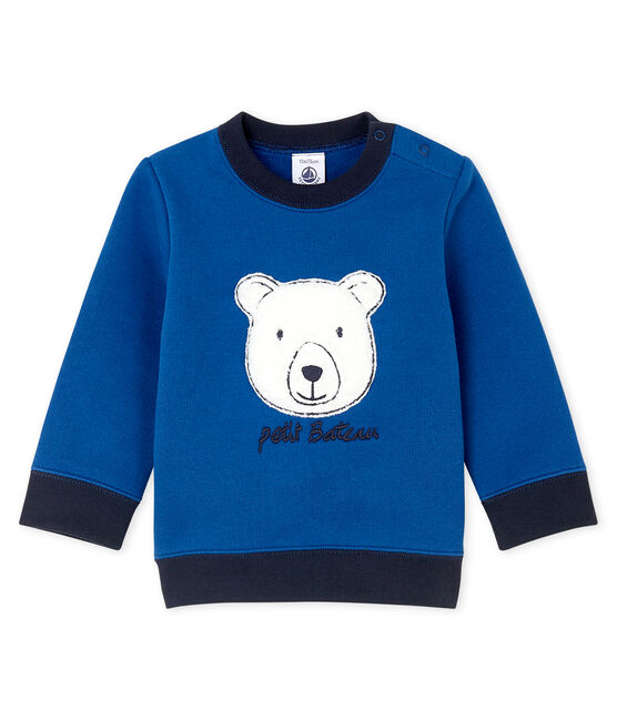 Sudadera de muletón para bebé niño azul LIMOGES