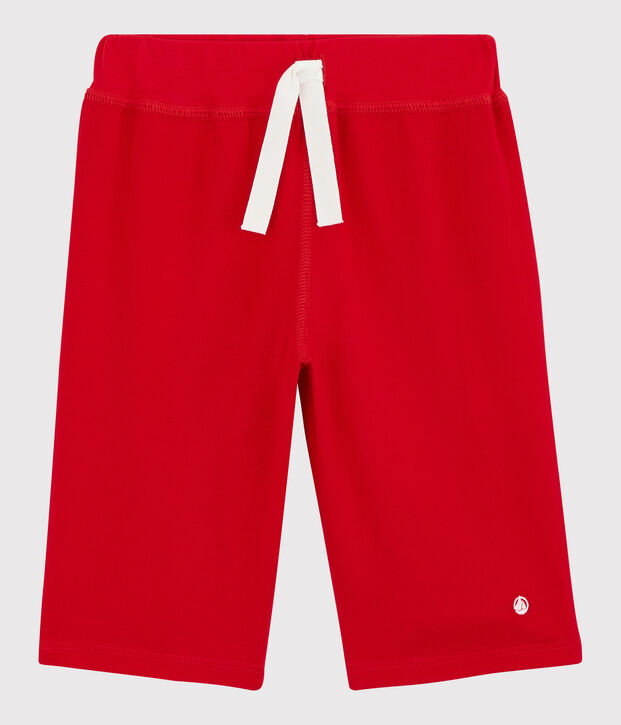 Bermudas de algod&oacute;n de ni&ntilde;o rojo