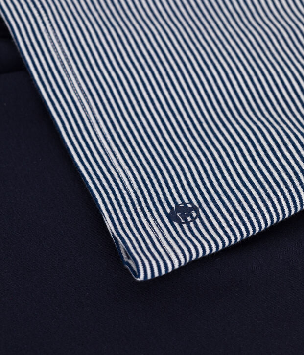 Pijama infantil corto de algod&oacute;n a rayas azul/multicolor