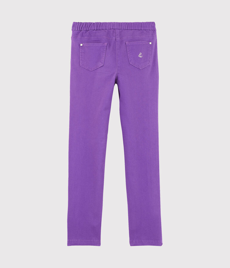 Vaqueros slim el&aacute;sticos de ni&ntilde;a violeta
