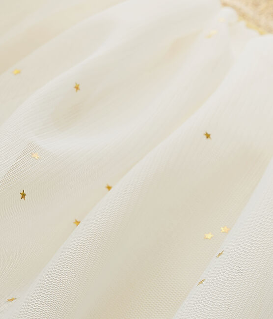 Falda de tul para niña beige COQUILLE/amarillo DORE