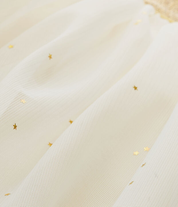 Falda de tul para ni&ntilde;a blanco/amarillo