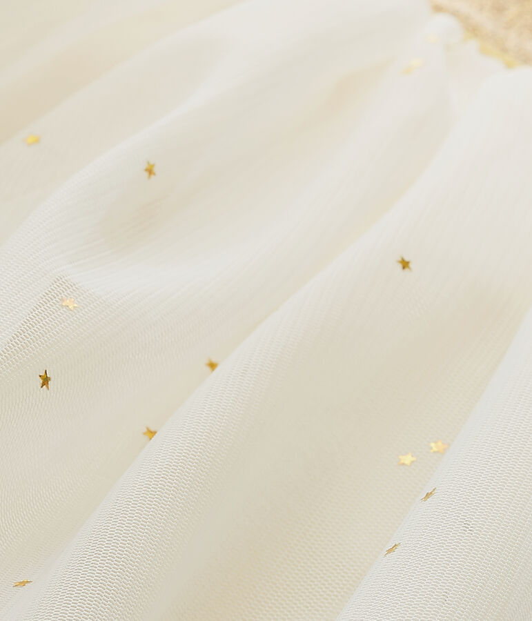 Falda de tul para ni&ntilde;a blanco/amarillo