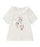 Camiseta bebé niña de maga corta blanco MARSHMALLOW/azul SMOKING