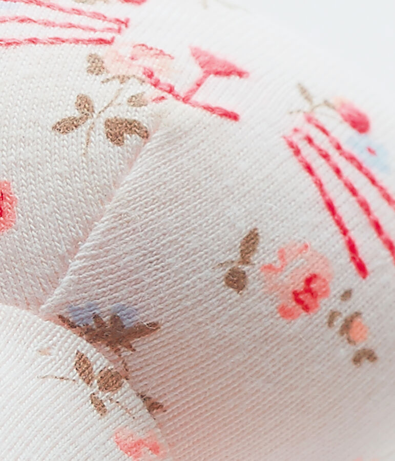 Doudou lapin b&eacute;b&eacute; mixte imprim&eacute; rosa VIENNE/blanco MULTICO