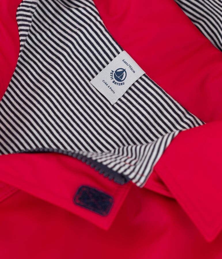 CHUBASQUERO IC&Oacute;NICO RECICLADO DE NI&Ntilde;A/NI&Ntilde;O rojo