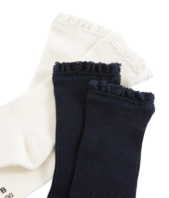 Lote de 2 pares de calcetines infantiles para niña variante 1