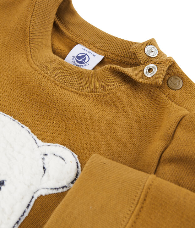 Sudadera de mulet&oacute;n para beb&eacute; ni&ntilde;o marron