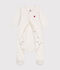 Pijama de Terciopelo unisex con Body liso integrado blanco