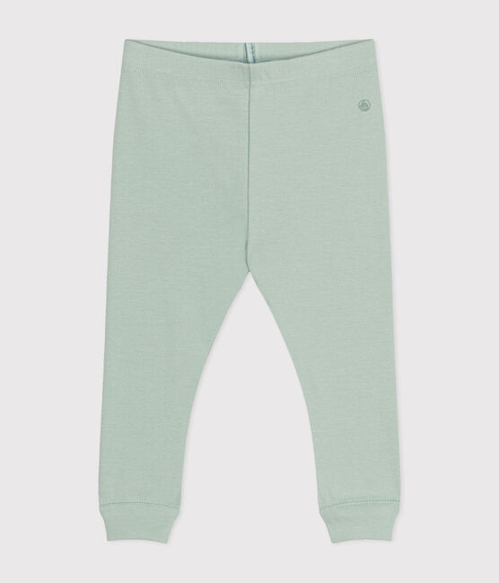 Leggings de algodón para bebé verde HERBIER