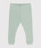 Leggings de algodón para bebé verde HERBIER
