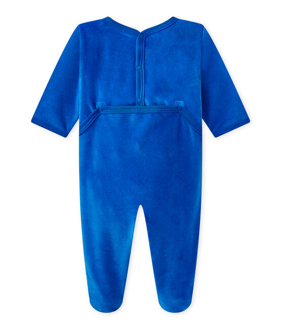 Pijama de terciopelo para bebé azul PERSE