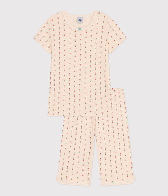 Pijama pirata infantil de algodón con estampado de flor blanco AVALANCHE/ MULTICO