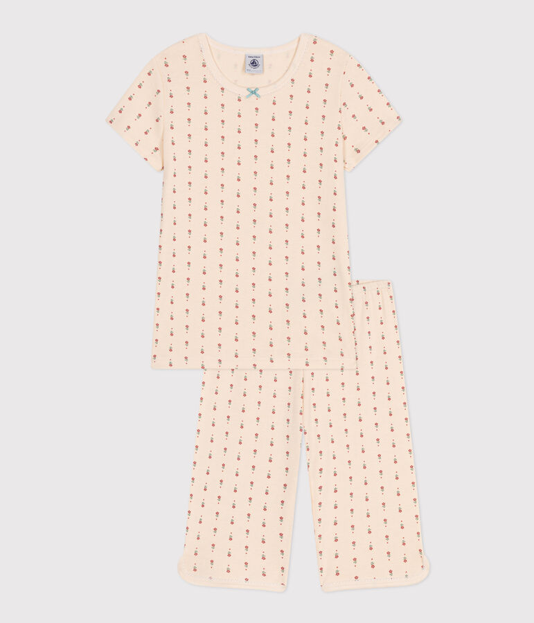 Pijama pirata infantil de algod&oacute;n con estampado de flor blanco AVALANCHE/ MULTICO