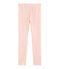 Leggings infantiles de lana y algodón rosa CHARME/blanco MARSHMALLOW