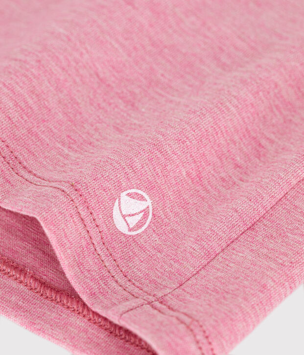 Camiseta de manga larga de punto para ni&ntilde;a rosa