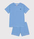 Pijama corto infantil a rayas de algodón