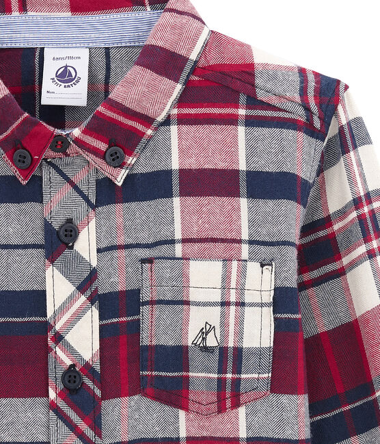 Camisa a cuadros para niño azul SMOKING/rojo TERKUIT/ OGRE