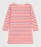 Vestido infantil de algodón de manga larga a rayas rosa FLEUR/ SPICY