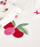 Pijama corto infantil de algod&oacute;n con estampado de frutas blanco/multicolor