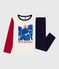 Pijama infantil de algodón bicolor azul SOIR/ MULTICO
