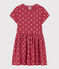 Vestido de algodón estampado para niña rosa PAPI/beige AVALANCHE