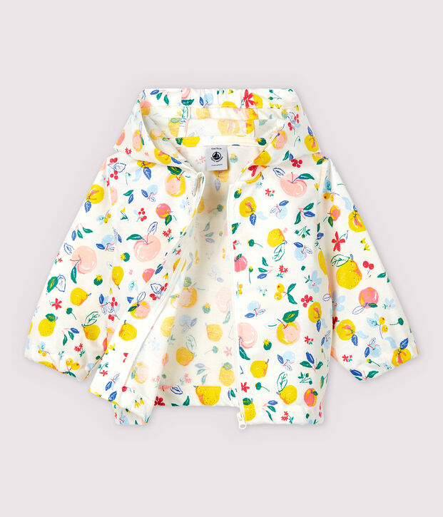 Cortavientos de punto revestido de beb&eacute; ni&ntilde;o blanco/multicolor