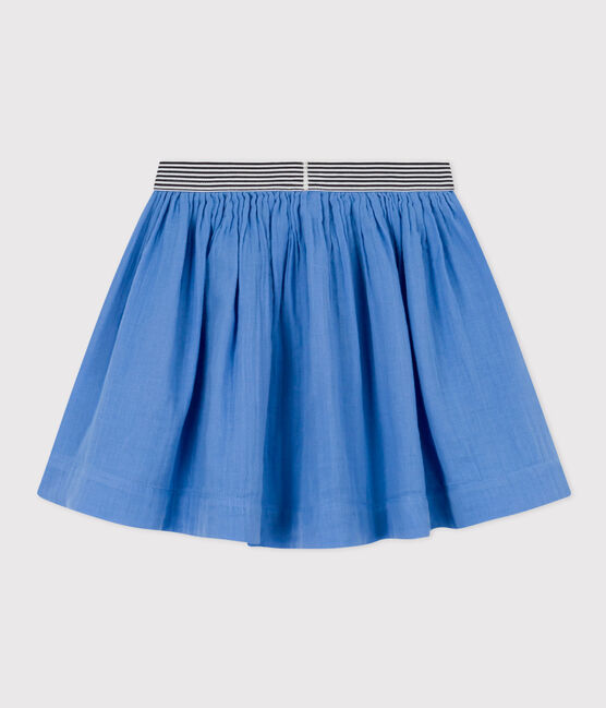 Falda de gasa de algodón para niña azul EDNA