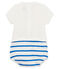 Mono corto para bebé niño blanco MARSHMALLOW/azul COOL