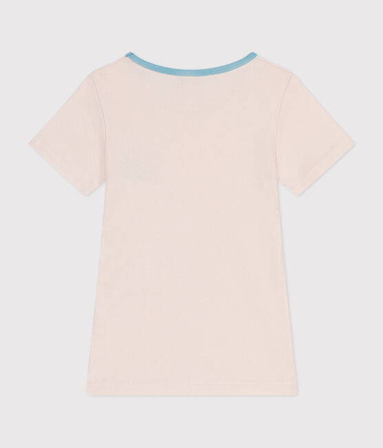Camiseta infantil de manga corta de algodón beige PANACOTTA