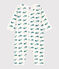 Pijama de bebé de algodón sin patas de ballena verde MARSHMALLOW/ DRAGONFLY