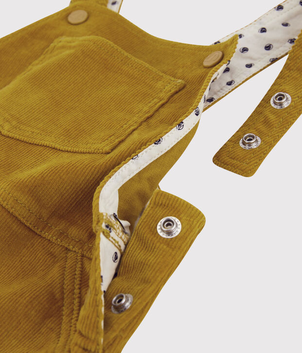 Peto de terciopelo de beb&eacute;. amarillo