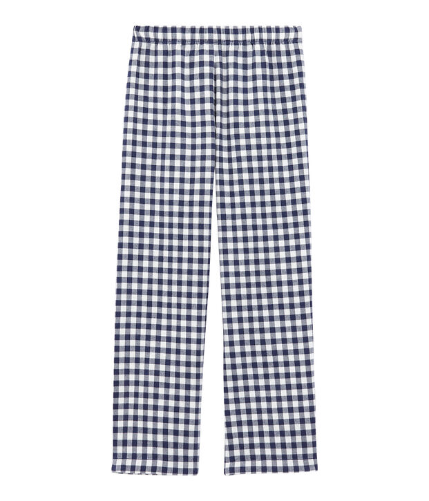 Pantal&oacute;n de pijama para chico blanco/azul