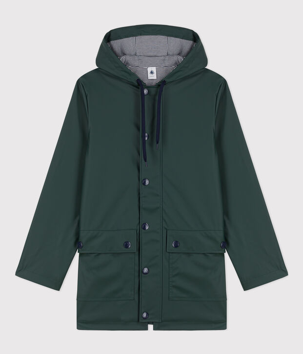 Chubasquero ic&oacute;nico de material reciclado y algod&oacute;n ORG&Aacute;NICO verde