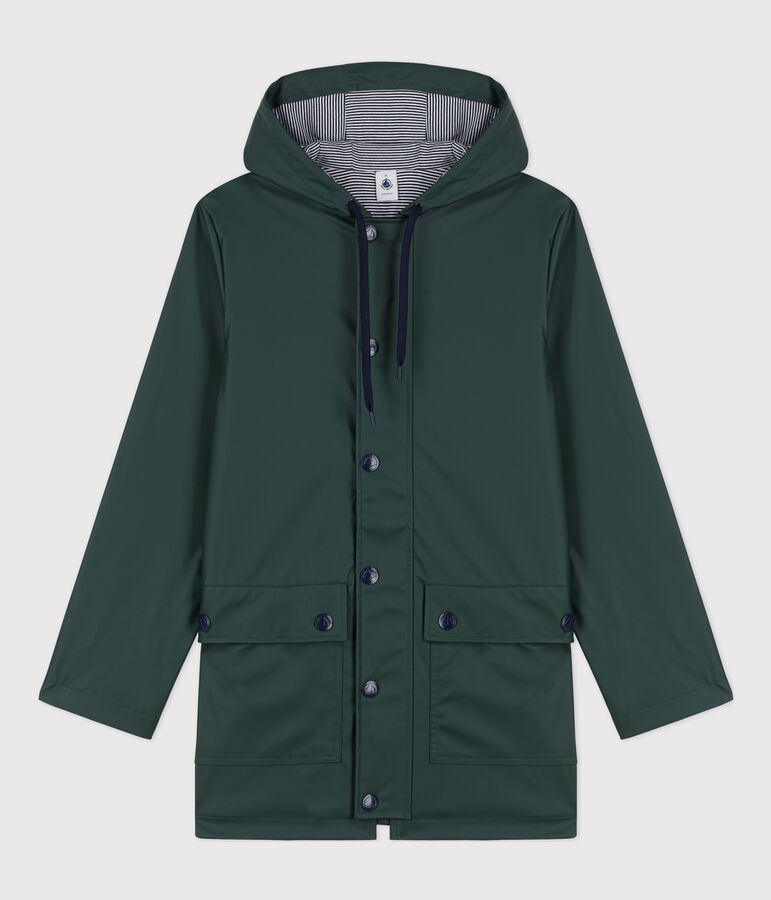 Chubasquero ic&oacute;nico de material reciclado y algod&oacute;n ORG&Aacute;NICO verde