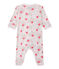 Pijama con flores estampadas para bebé niña rosa VIENNE/blanco MULTICO