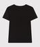 Camiseta L'ICONIQUE con cuello redondo de algodón de mujer negro NOIR