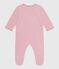 Pijama de terciopelo liso para bebé rosa CHARME