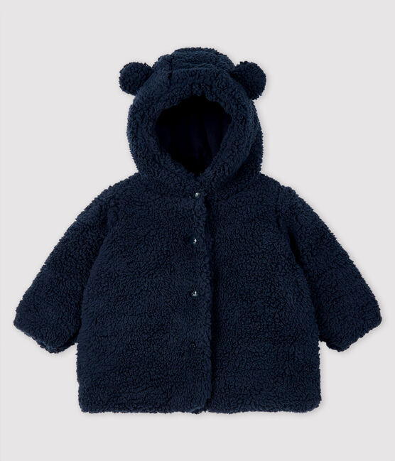 Abrigo de sherpa para bebé niña azul SMOKING