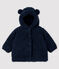Abrigo de sherpa para bebé niña azul SMOKING