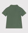 Polo de manga corta de algodón para niño verde CROCO