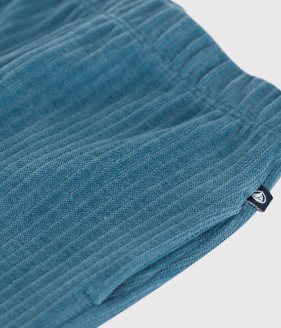 Pantalón de terciopelo para bebé azul POLOCHON