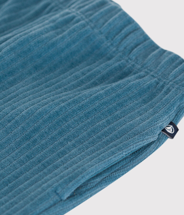 Pantal&oacute;n de terciopelo para beb&eacute; azul