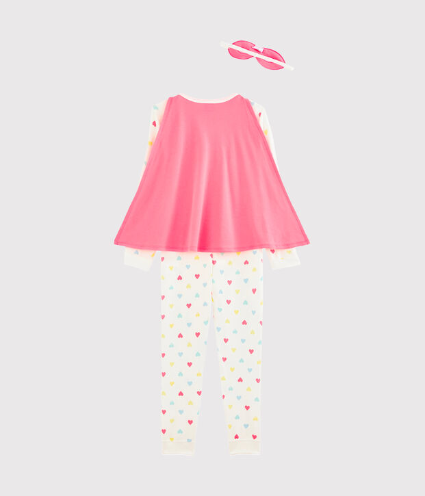 Buzo de disfraz con m&aacute;scara para ni&ntilde;a blanco/multicolor